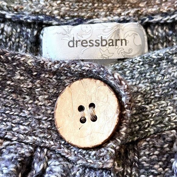 Dressbarn Heathered Open Cardigan Sz 14 - Picture 5 of 8